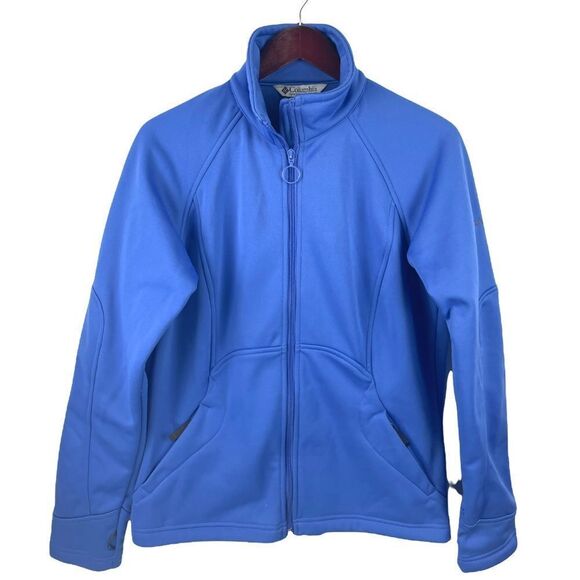 𝅺COLUMBIA Azure Blue Interchange Inner Layer Zip Up Size L - Picture 2 of 7